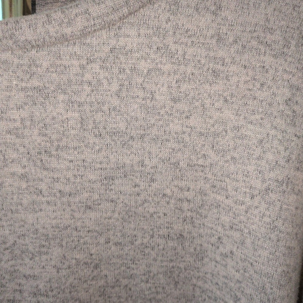 Plus Size NowNForever Tunic Top Women 1X Gray Faux Fur Striped Cuff Long Sleeve - Picture 5 of 8